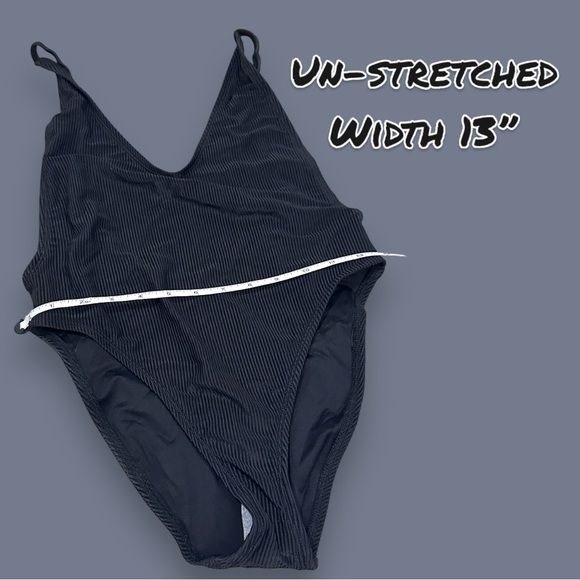 NWOT NASTY GAL Ribbed Open Back Black One Piece Swimsuit. Size Small 🏝️ - Picture 7 of 10